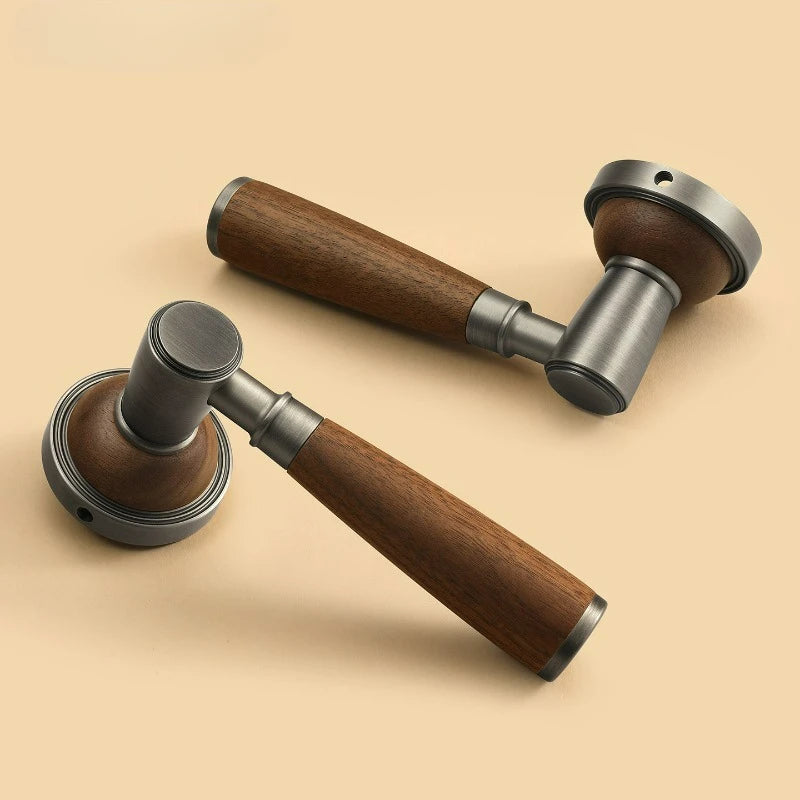 Wooden Style Bedroom Door Lock, Indoor Door Handle, Universal Silent Office and Household Wooden Door Lock