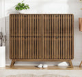 Bamboo Slim Shoe Cabinet 4 Flip Drawers Narrow Entryway Hallway Storage Organizer Walnut, Customized