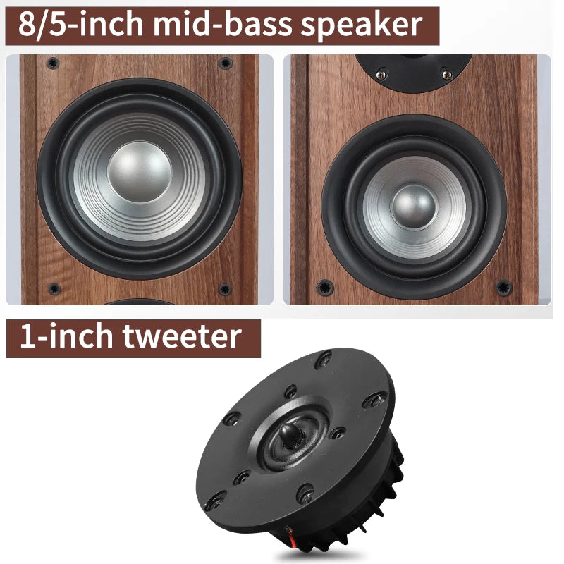 High-end tower 2.0 front speaker living room three-band passive HiFi floor-to-ceiling home stereo wooden speaker