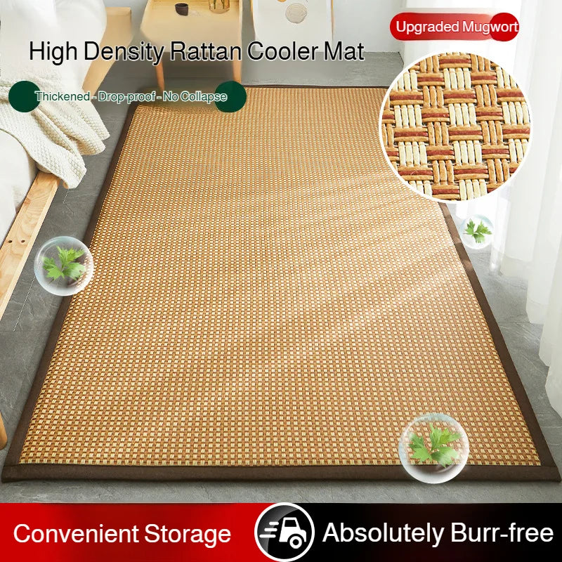 Bamboo Carpet Japanese Tatami Mat Design Area Rugs Breathable Bedroom Living Room Anti-Skid Washable Home Floor Rug Rectangle
