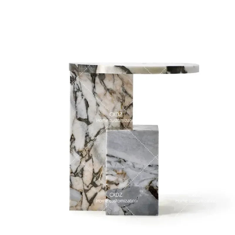 Fantao Nordic natural marble sofa edge light luxury bedside table small apartment simple corner customization