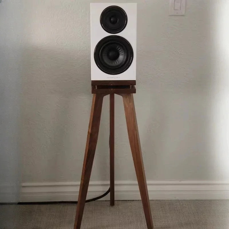 Solid Wood Speaker Stand, HiFi Bookshelf Speaker Mounts, Floor Standing Rack for Surround Sound Home Theater（Only single ）