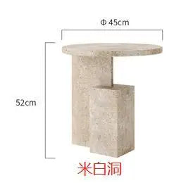 Fantao Nordic natural marble sofa edge light luxury bedside table small apartment simple corner customization