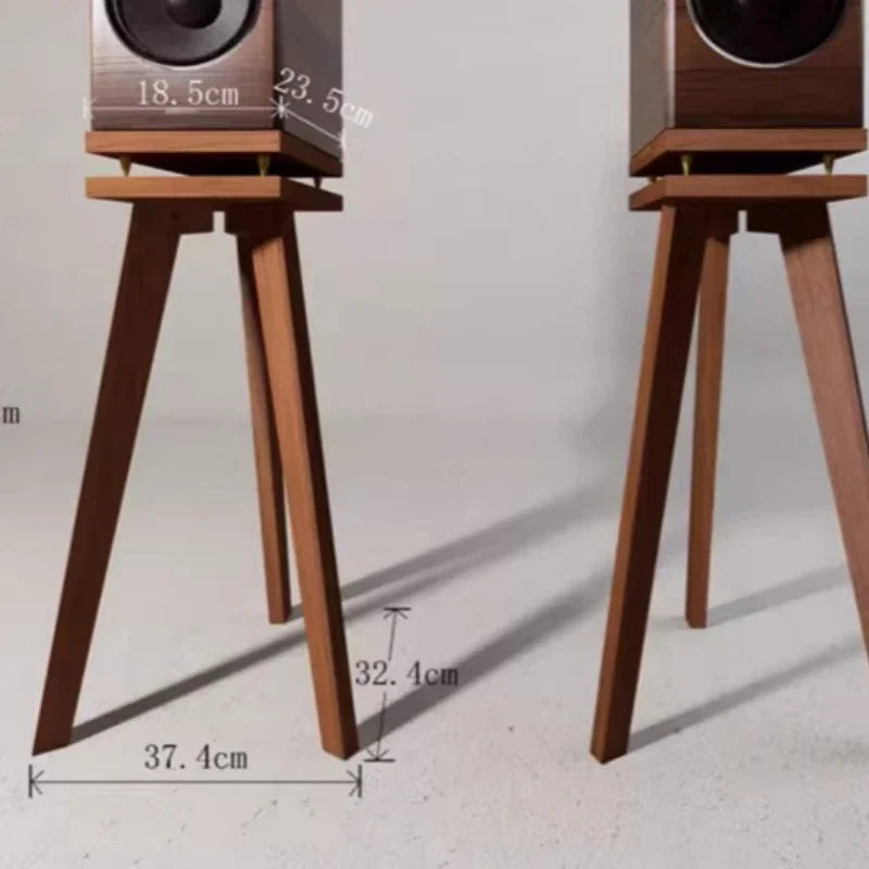 Solid Wood Speaker Stand, HiFi Bookshelf Speaker Mounts, Floor Standing Rack for Surround Sound Home Theater（Only single ）