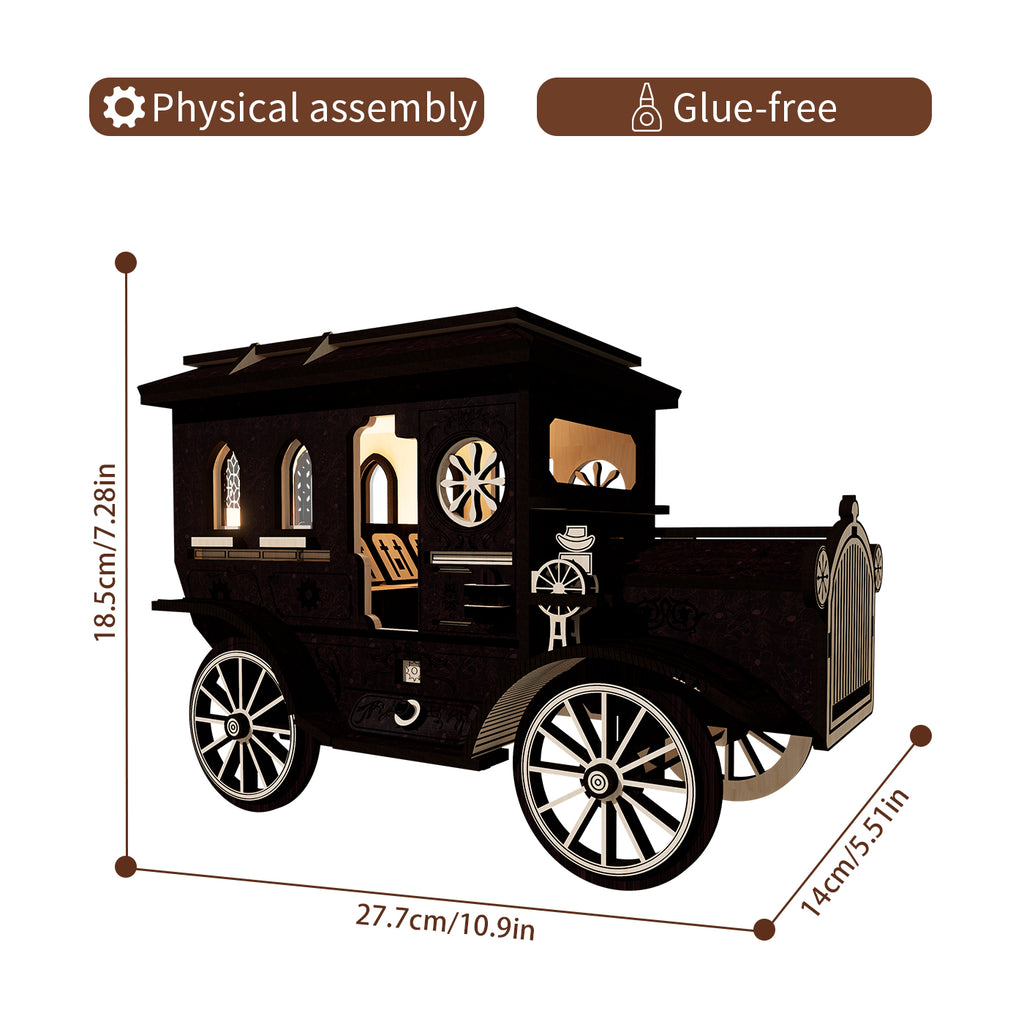 Coche de madera mágica
