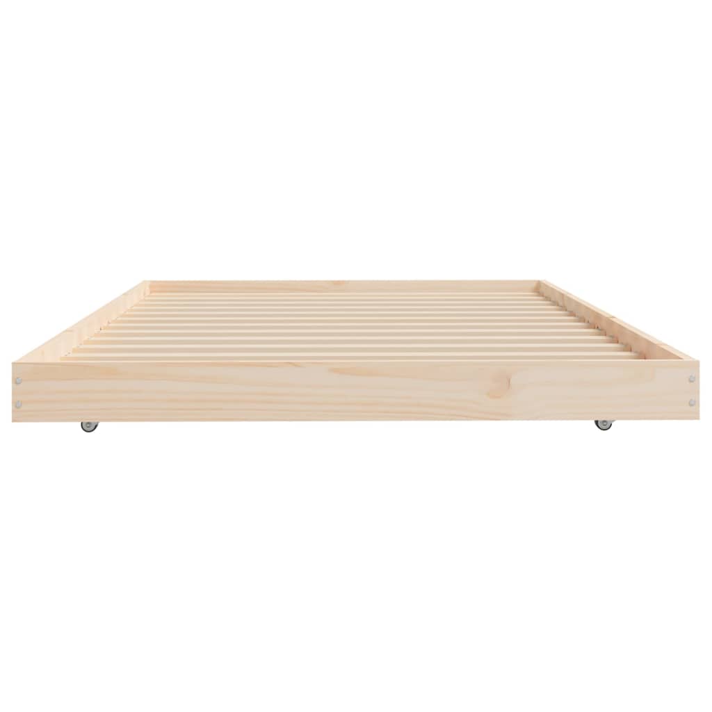 solid wood bed without mattress, pine wood