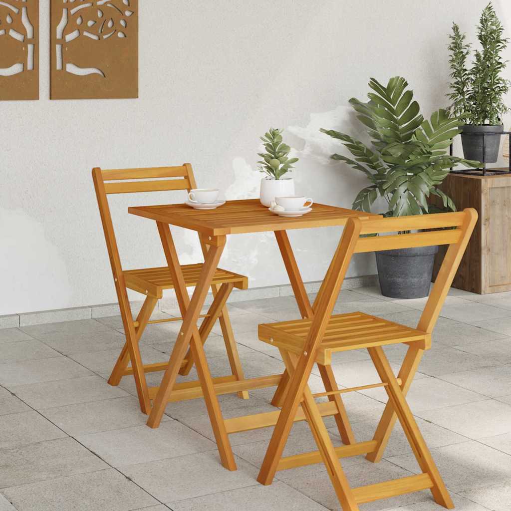 Mesa de Jardín Plegable Natural 60 x Madera de Acacia Maciza