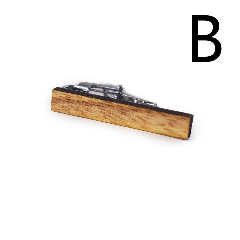 Pasador de Corbata de Madera de Alta Calidad Pasador de Corbata de Madera Aleación de Madera de Cebra