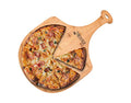 Pala y Tabla de Cortar de Bambú Natural de Primera Calidad (Para Pizza, Fruta, Verduras, Queso)