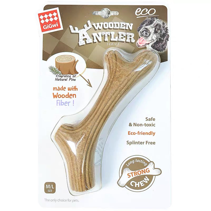 Dog Toy Pine Wood Antler Molar Rod Cleaning Tooth Bone Small And Medium-sized Dogs