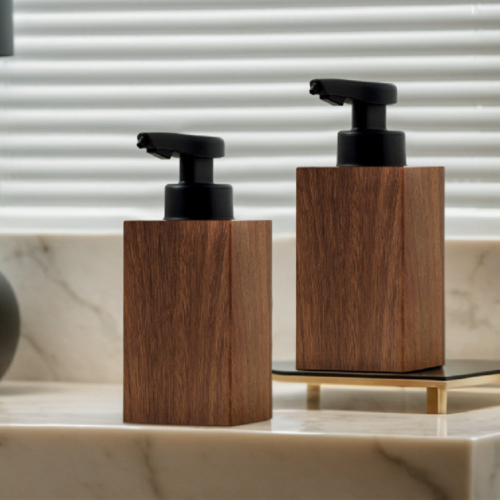 Inteligente con detección automática para lavar smartphone, de veta de madera de nogal