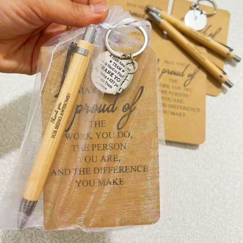 Eco-friendly Bamboo Press-Down Oil-Filling Ballpoint Pen