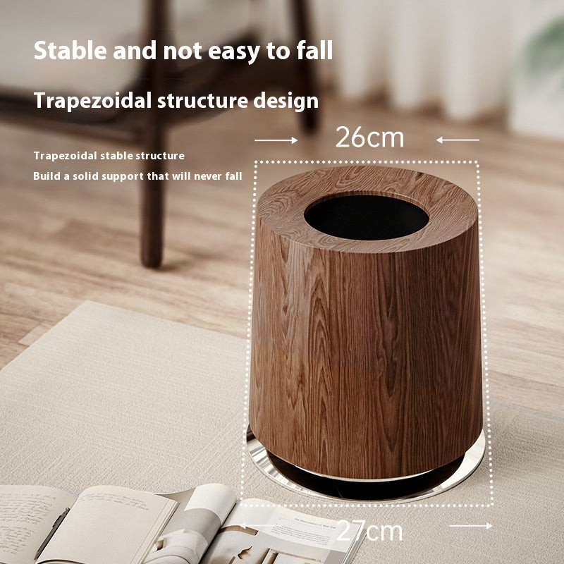 Light Wood Luxury Creative Grain Garbage Can