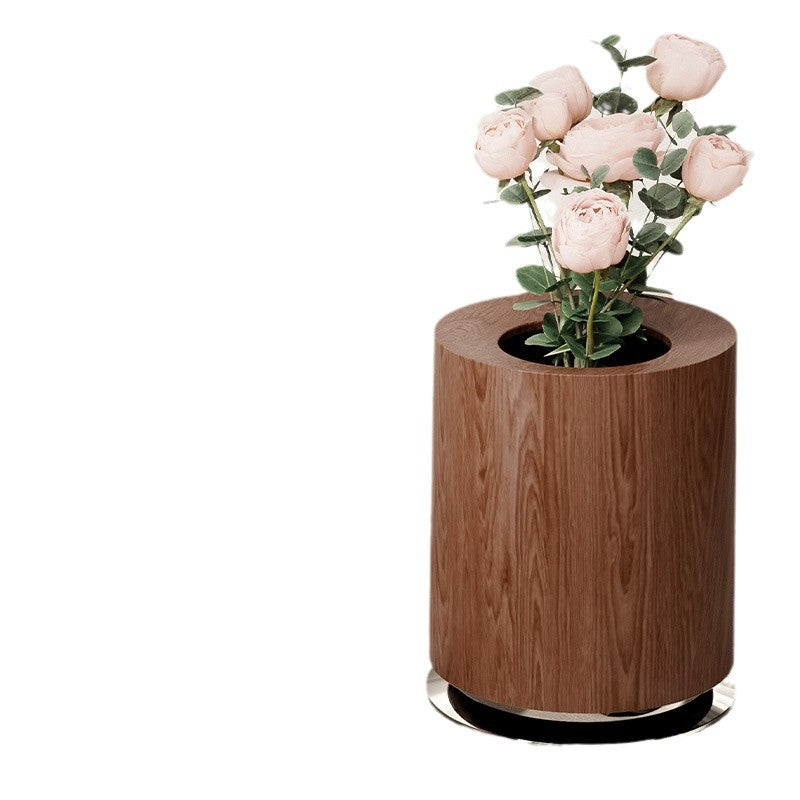 Light Wood Luxury Creative Grain Garbage Can