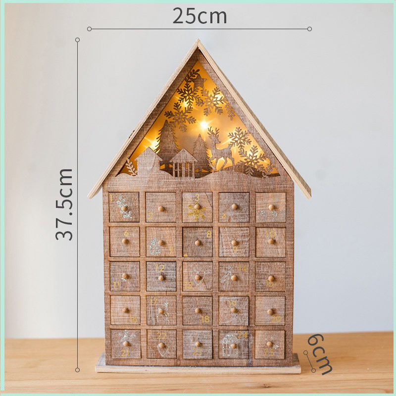Caja de Navidad con Cajón Casa de Dulces Caja de Luz Decoración