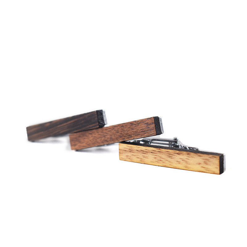 Pasador de Corbata de Madera de Alta Calidad Pasador de Corbata de Madera Aleación de Madera de Cebra