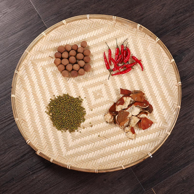 Bandeja de Secado de Productos de Bambú Hechos a Mano Almacenamiento de Productos de Bambú Cedazo Decorativo