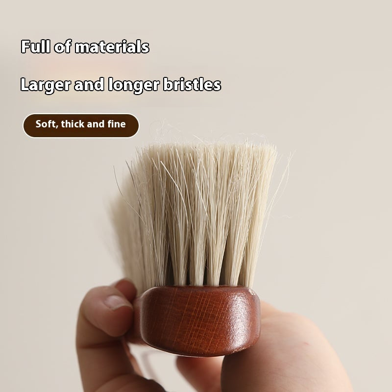 Cepillo de limpieza para dormitorio doméstico, cepillo para cama de pelo de caballo, mango de madera maciza, cerdas suaves