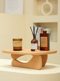 Estantería de madera personalizada para mesa, estante de madera para perfumes, productos para el cuidado de la piel, expositor de madera maciza para el hogar