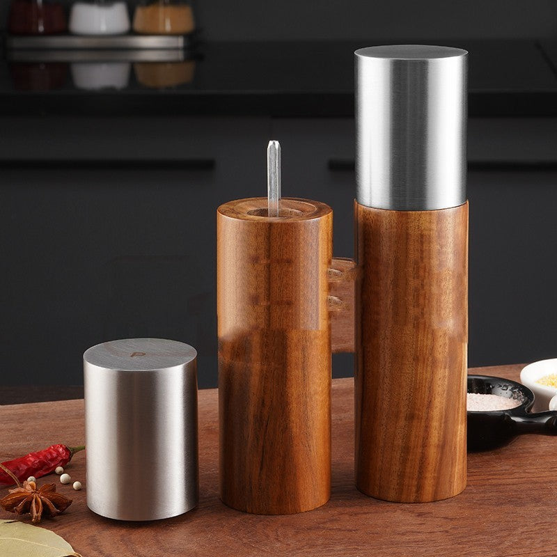 Cylindrical Pepper Grinder Acacia Wood