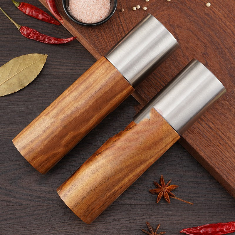 Cylindrical Pepper Grinder Acacia Wood