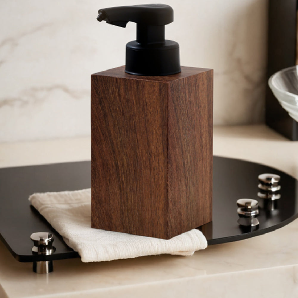 Inteligente con detección automática para lavar smartphone, de veta de madera de nogal