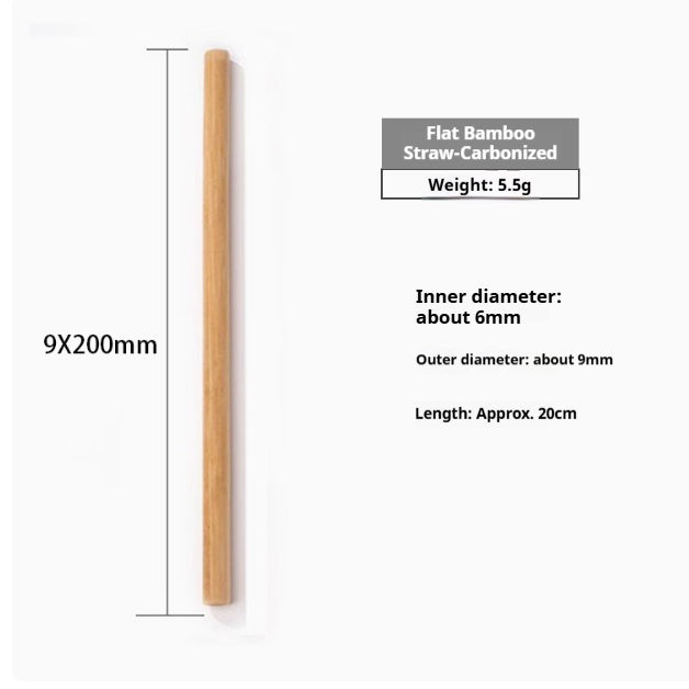20cm Natural Bamboo Straw, Environmentally Friendly And Biodegradable