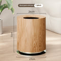 Light Wood Luxury Creative Grain Garbage Can