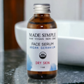 Sérum Facial de Argán y Geranio para Piel Seca - Orgánico Certificado. Vegano y Libre de Crueldad Animal