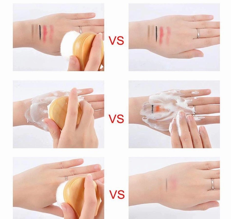 Cepillo facial con mango de bambú