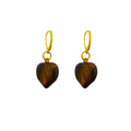 Tiger Eye Yellow gold earrings, Bold and Beautiful Statement Jewelry, Bloom Collection | by nlanlaVictory-0