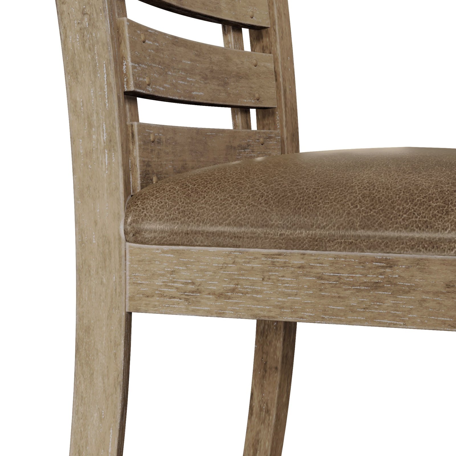 Set Of 2 Rustic Farmhouse Dining Chairs Distressed Wood Slat Back - Image 11