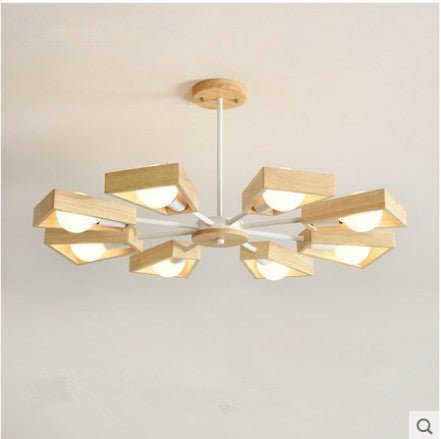 Nordic Creative Solid Wood Art Chandelier - Image 9