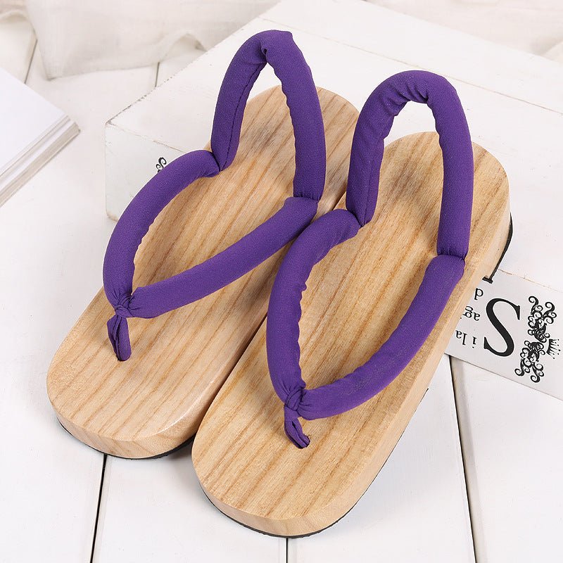Cosplay Wood Sandals And Slippers Round Head Clogs - Image 2