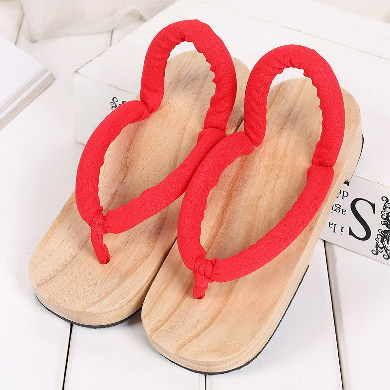 Cosplay Wood Sandals And Slippers Round Head Clogs - Image 5