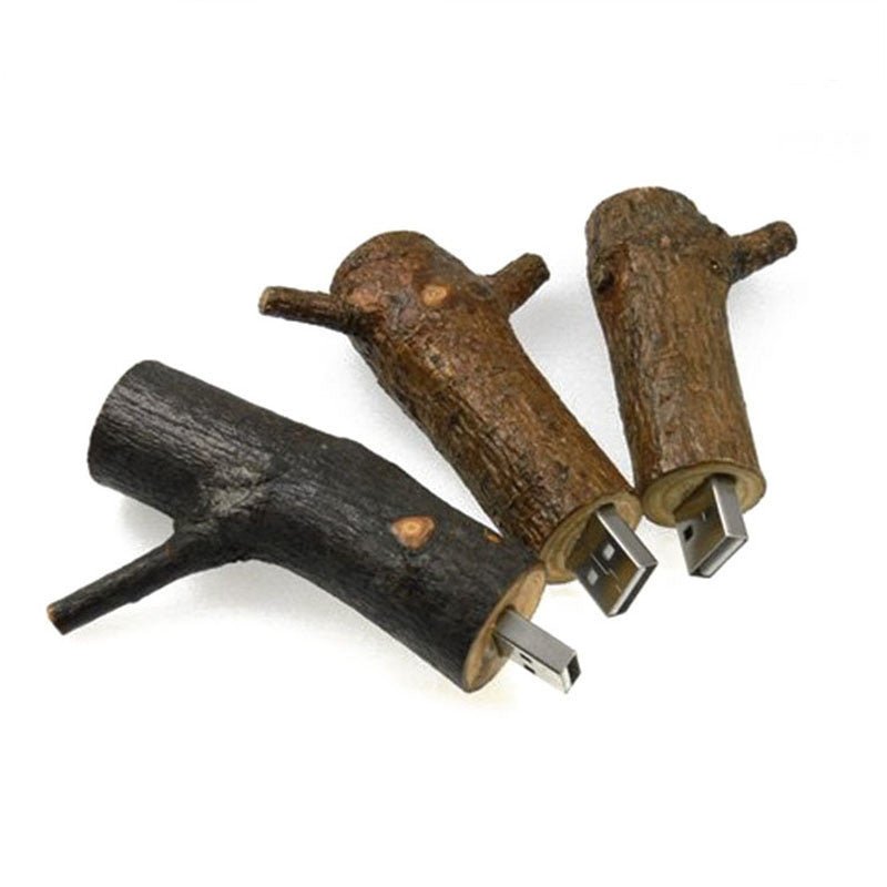Jaster - Usb Stick 4Gb, 8Gb, 16Gb, 32Gb, 64Gb, Natural Wood Model, Tree Branch, Novelty - Image 2