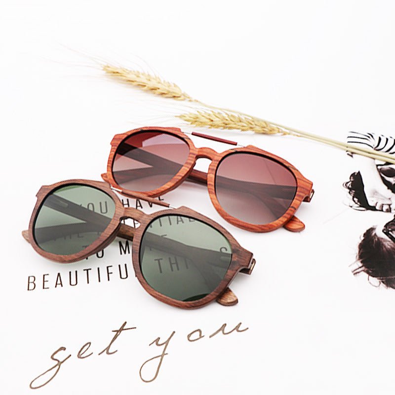 Trendy Wood Sunglasses Bamboo Wood - Image 3