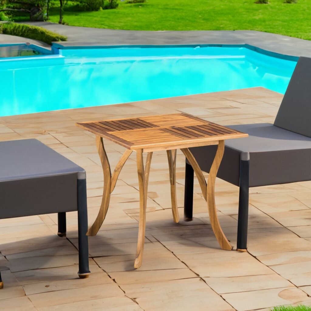 Hermosa 31.5" Square Acacia Wood Outdoor Table – Teak