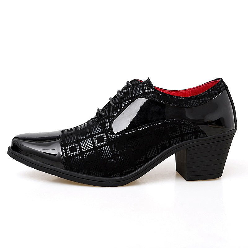 Men's Burgundy Pointed-Toe Lace-Up Dress Shoes - Image 2