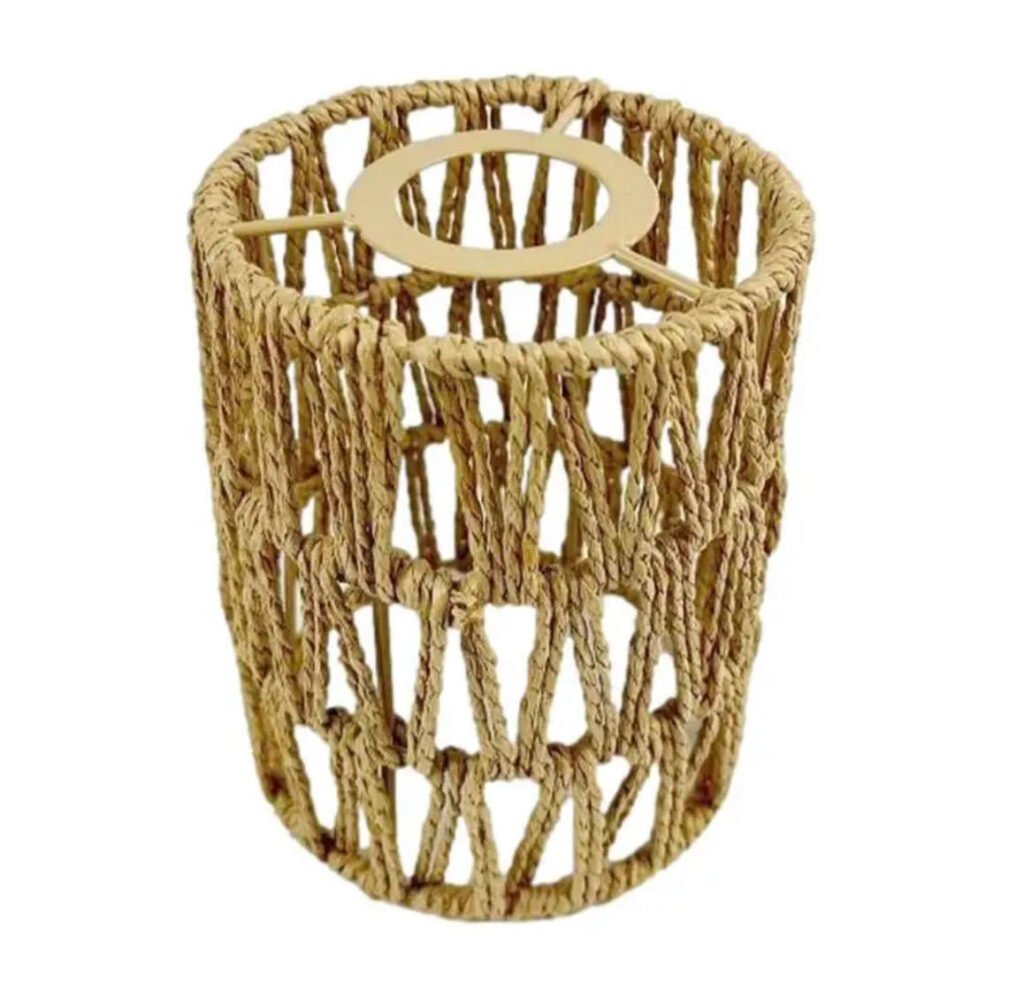 Handwoven Bamboo Pendant Lampshade – Bohemian Woven Lamp Shade