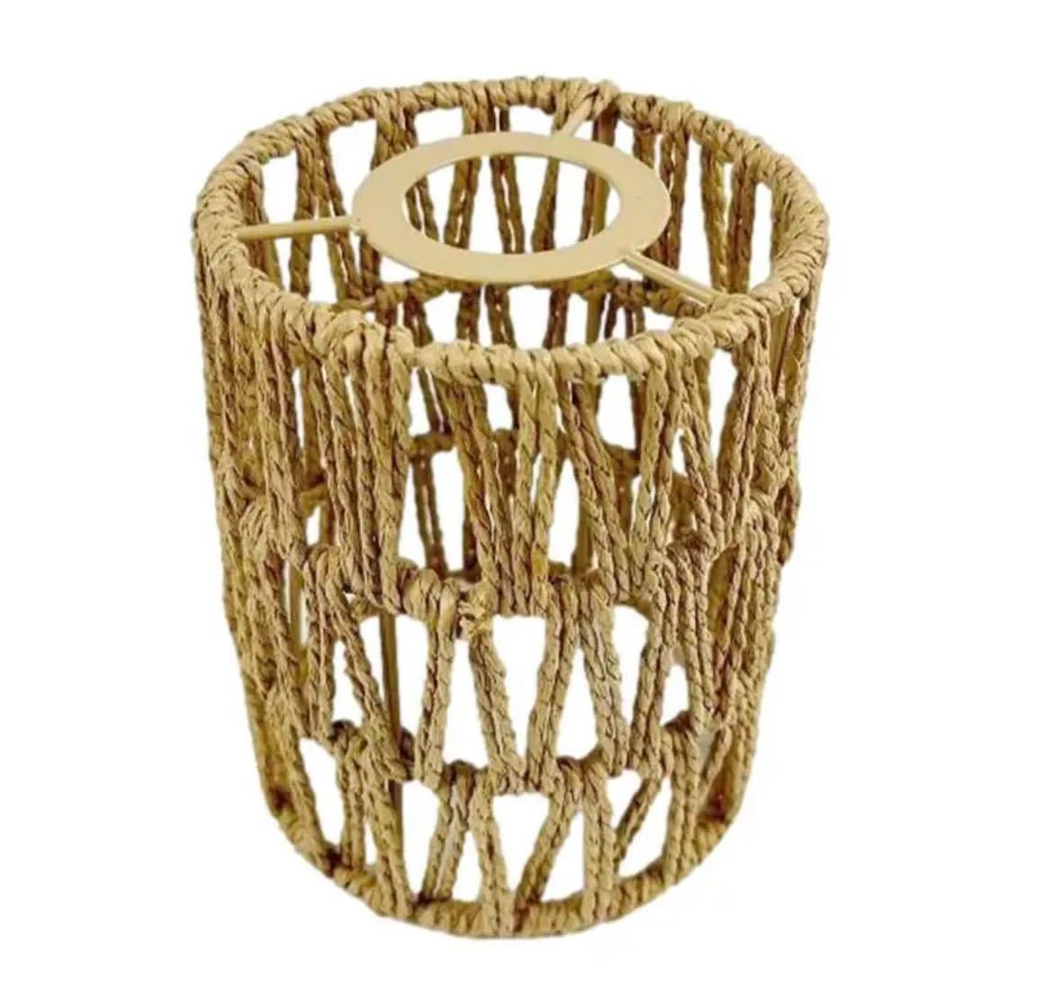Handwoven Bamboo Pendant Lampshade – Bohemian Woven Lamp Shade