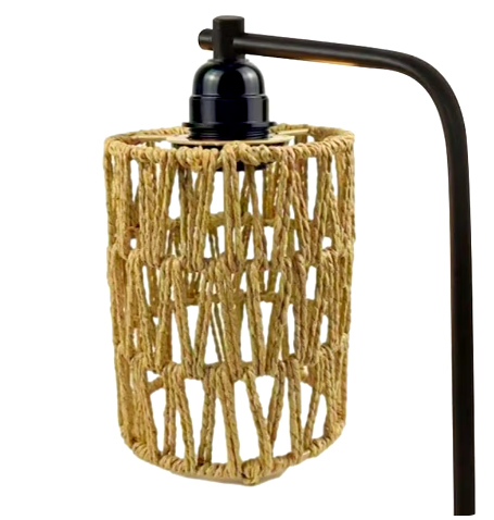 Handwoven Bamboo Pendant Lampshade – Bohemian Woven Lamp Shade - Image 4