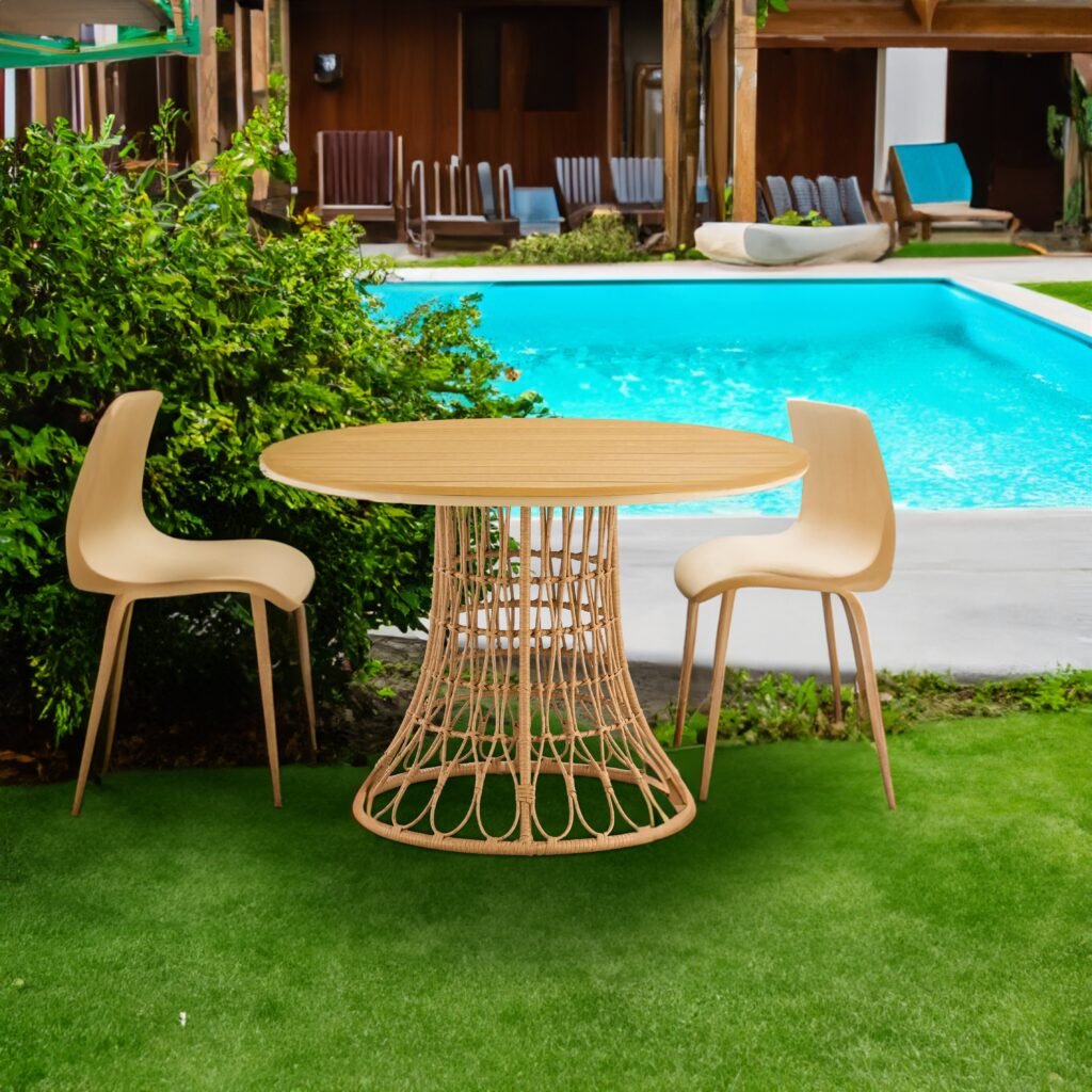 Outdoor Rattan Dining Set – Woven Chair & Table Set
