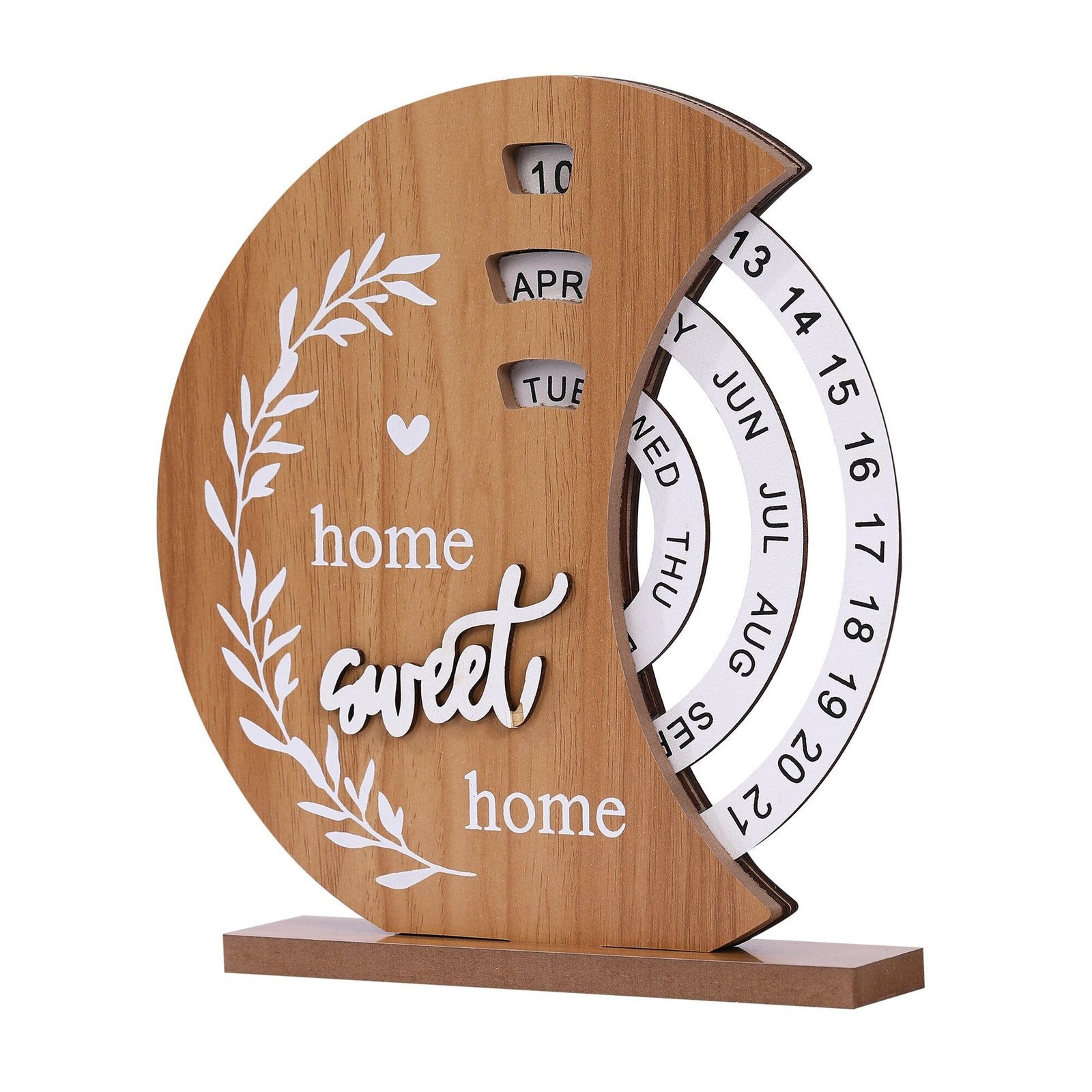Wooden Creative Calendar Perpetual Calendar Home Decoration Office Desk Decoration Manual Rotation - Image 5