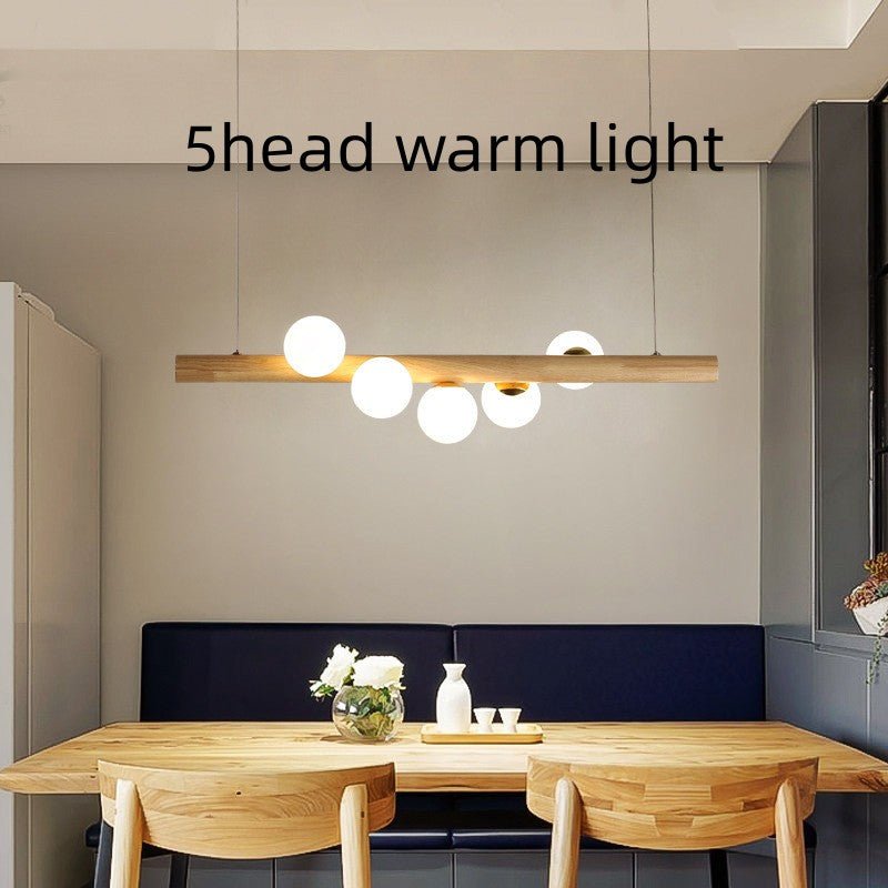 Chandelier Solid Wood Modern Minimalist Log - Image 9