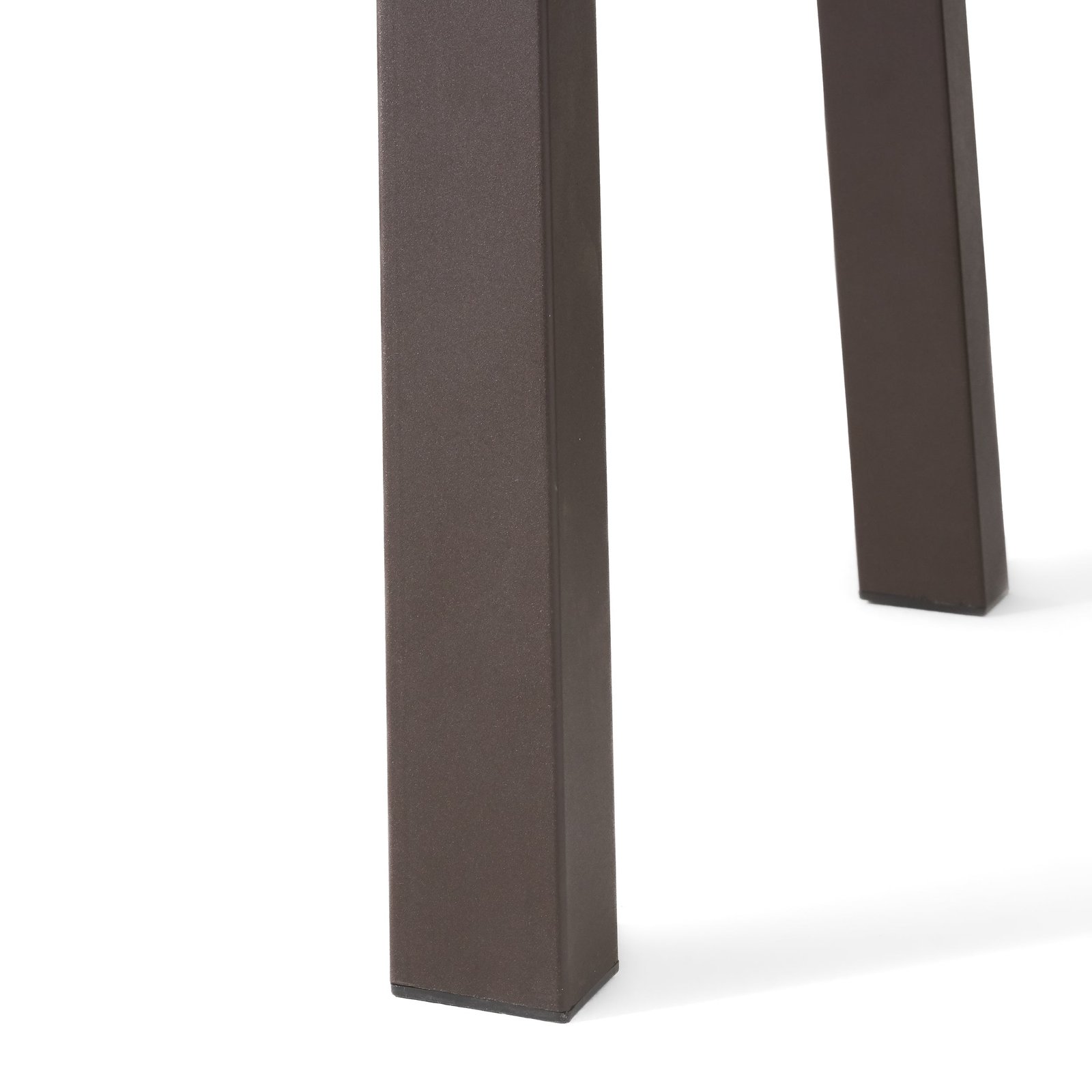 Acacia Wood Dining Table With Slatted Top And Dark Metal Legs - Image 11