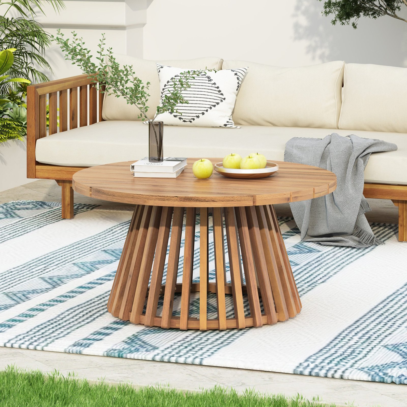 Acacia Wood Patio Coffee Table