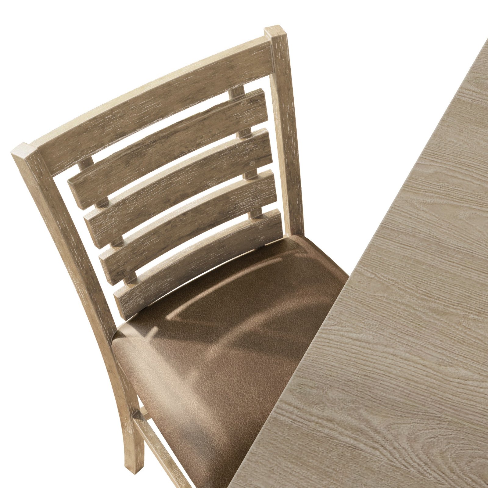 Set Of 2 Counter Height Dining Chairs Rustic Distressed Wood - Image 3