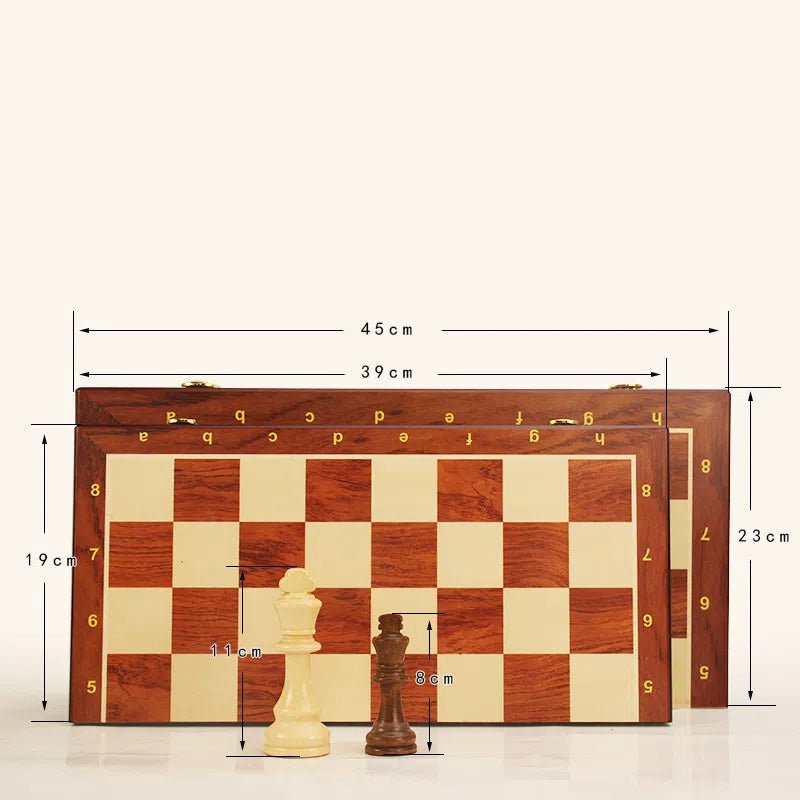 Magnetic Folding Wood Chess Set With Coordinates