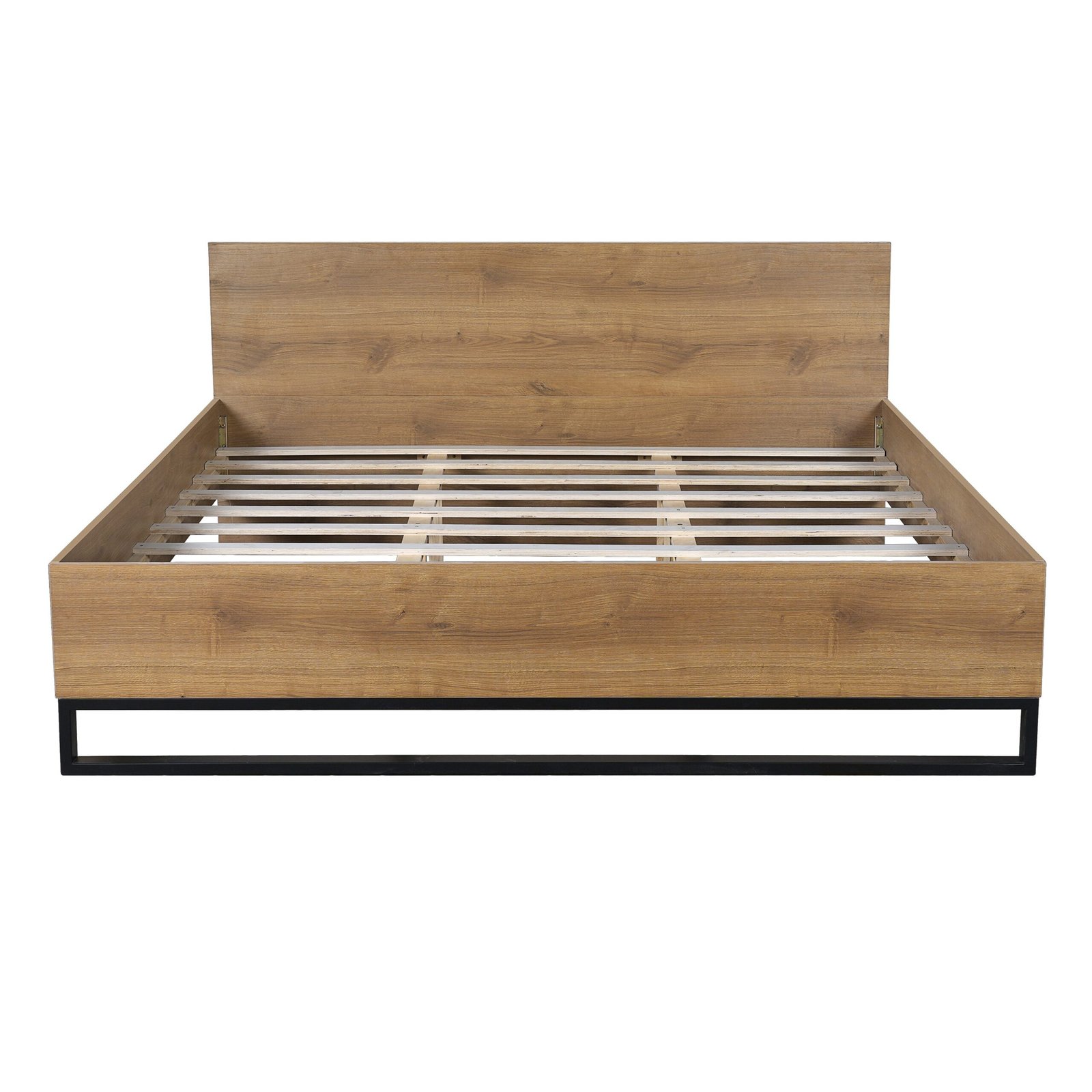 ENGINEERED WOOD BED FRAME KING SIZE,NATURAL & BLACK COLOR - Image 3